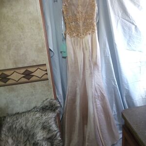 Gold and Cream Formal Gown